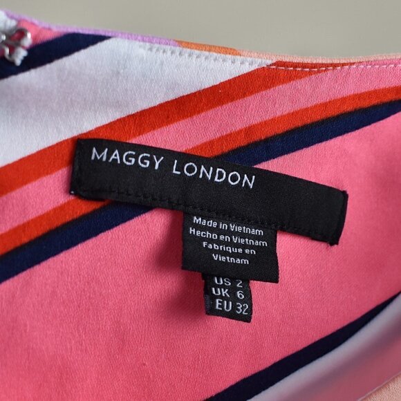 Maggy London Stripe Sheath Dress 2 - Picture 9 of 9